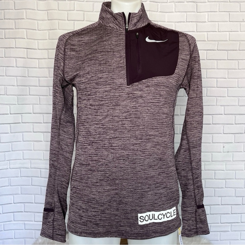 Nike + Soulcycle Jacket Therma Sphere Dri Fit Purple Quarter Zip Men’s Small